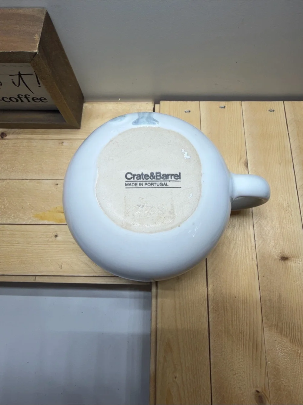 Crate & Barrel Portugal Gray Reactive Glaze Stoneware Mug
